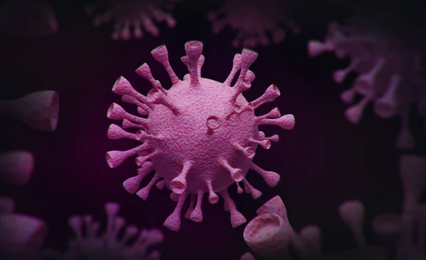 Abstraksi virus atau coronavirus. render 3d — Stok Foto