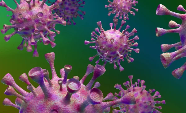 Virus or coronavirus abstraction. 3d render — Stock Photo, Image
