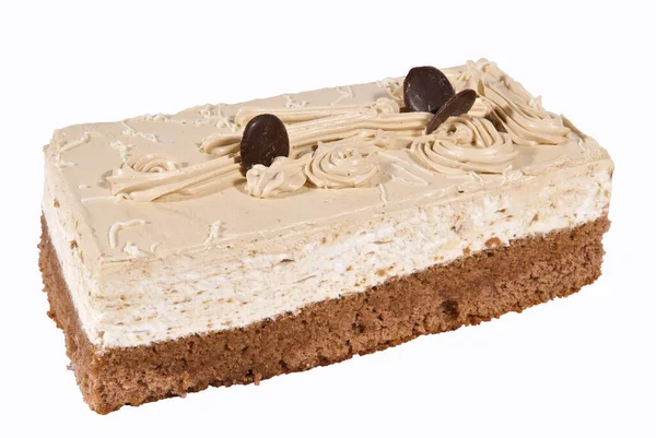 Dessert-Kuchen backen auf weißem Hintergrund — Stockfoto
