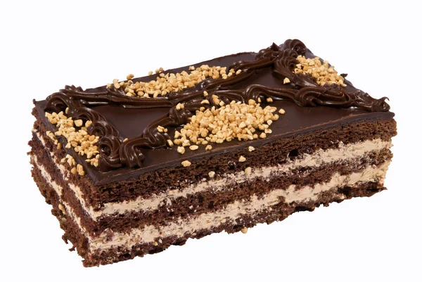 Dessert-Kuchen backen auf weißem Hintergrund — Stockfoto