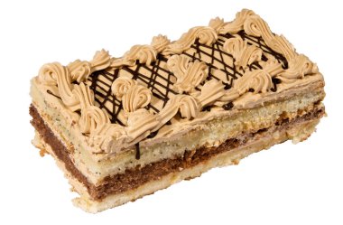 beyaz arkaplanda pasta