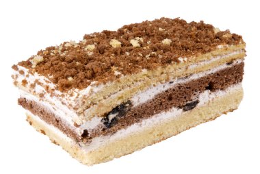 beyaz arkaplanda pasta