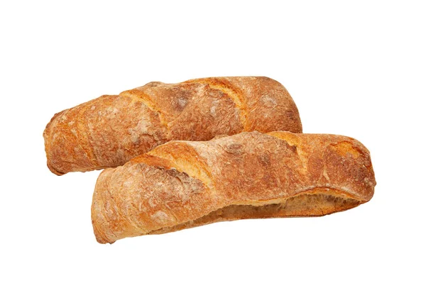 French loaf isolated on a white background — Stock Photo, Image