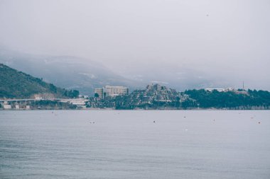 Budva, Karadağ'daki lüks otel kompleksi Dukley. İle çekim