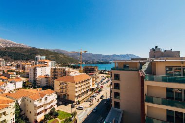 Budva, Karadağ, c bina yüksek katlı görünümünden