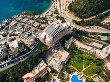 Budva, Karadağ'daki lüks otel kompleksi Dukley. İle çekim