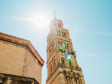 Eski şehir, Split, Hırvatistan. Şehrin içinde. Antik architectur