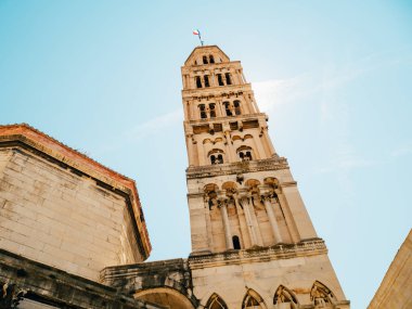 Eski şehir, Split, Hırvatistan. Şehrin içinde. Antik architectur