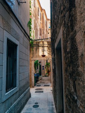 Eski şehir, Split, Hırvatistan. Şehrin içinde. Antik architectur