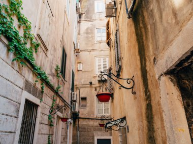 Eski şehir, Split, Hırvatistan. Şehrin içinde. Antik architectur