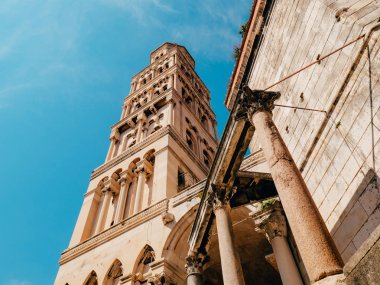 Eski şehir, Split, Hırvatistan. Şehrin içinde. Antik architectur