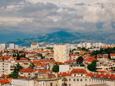 Bölünmüş, eski kasaba, Hırvatistan. Kule-çan kulesinde görünümünden