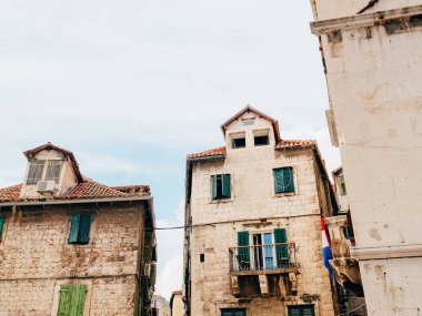Eski şehir, Split, Hırvatistan. Şehrin içinde. Antik architectur