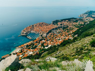 Gözlem güverte görünümünden Dubrovnik Old Town
