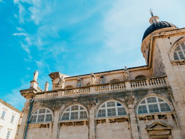 Dubrovnik'in tarihi kent, Hırvatistan. Şehrin sokakları görünümlerini içinde bir