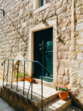 Dubrovnik'in tarihi kent, Hırvatistan. Şehrin sokakları görünümlerini içinde bir