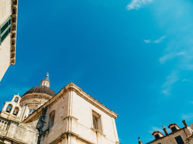 Dubrovnik'in tarihi kent, Hırvatistan. Şehrin sokakları görünümlerini içinde bir