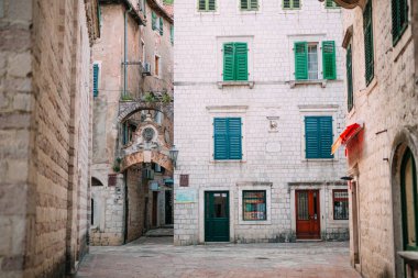 Eski Kotor şehir. Şehrin sokaklarında