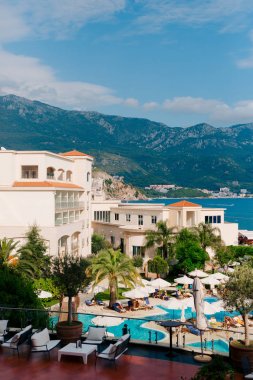 Budva, Karadağ'muhteşem bir otel. Zenginler için şık bir otel ben
