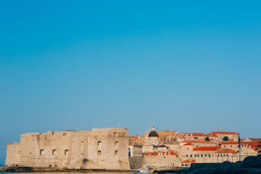 Dubrovnik'in tarihi kent, Hırvatistan. Şehrin sokakları görünümlerini içinde bir