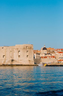 Dubrovnik'in tarihi kent, Hırvatistan. Şehrin sokakları görünümlerini içinde bir