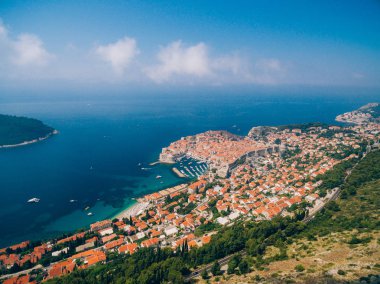 Gözlem güverte görünümünden Dubrovnik Old Town