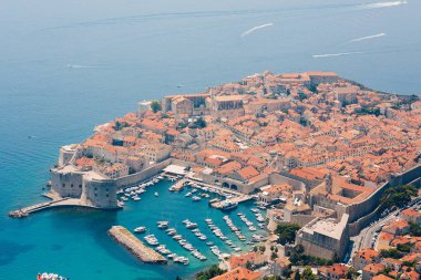 Gözlem güverte görünümünden Dubrovnik Old Town
