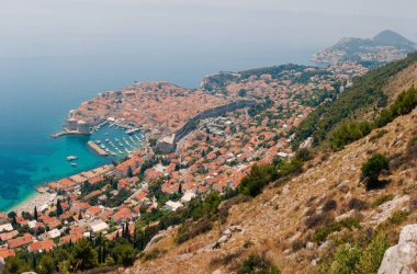 Gözlem güverte görünümünden Dubrovnik Old Town