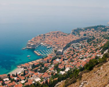 Gözlem güverte görünümünden Dubrovnik Old Town