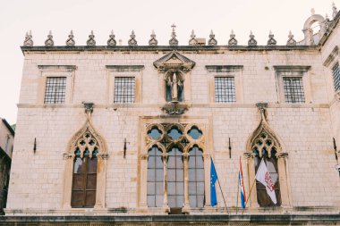 Dubrovnik'in tarihi kent, Hırvatistan. Şehrin sokakları görünümlerini içinde bir