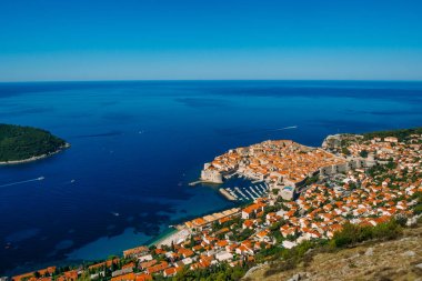 Dubrovnik'in tarihi kent, Hırvatistan. Şehrin sokakları görünümlerini içinde bir