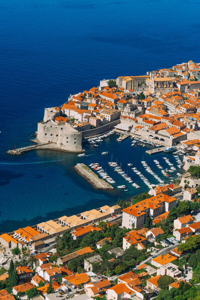 Dubrovnik Old Town, Croatia. Inside the city, views of streets a