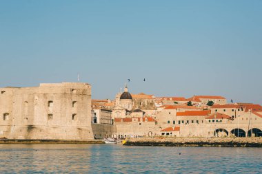 Dubrovnik'in tarihi kent, Hırvatistan. Şehrin sokakları görünümlerini içinde bir