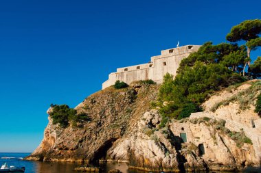 Dubrovnik'in tarihi kent, Hırvatistan. Şehrin sokakları görünümlerini içinde bir