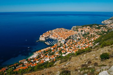 Gözlem güverte görünümünden Dubrovnik Old Town