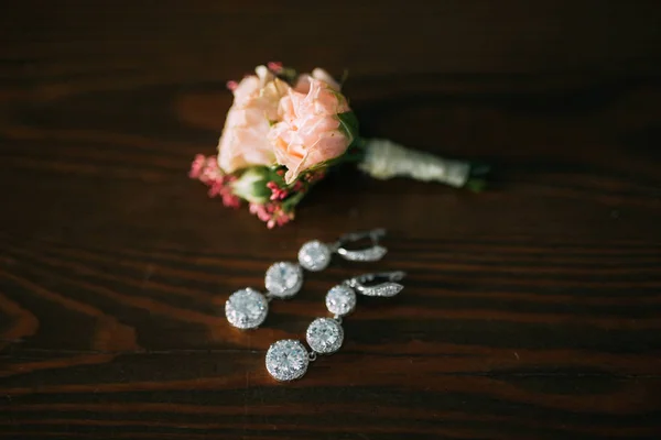Casamento flor noivo boutonniere — Fotografia de Stock