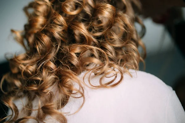 Capelli delle donne, riccioli primo piano — Foto Stock