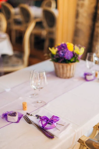 Decoración de mesa de boda — Foto de Stock