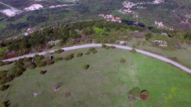 Η θέα από τα βουνά στο Μαυροβούνιο από Fort Gorazde. Kot — Αρχείο Βίντεο