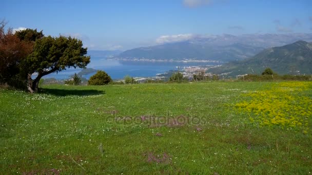 Der blick von den bergen in montenegro vom fort gorazde. kot — Stockvideo
