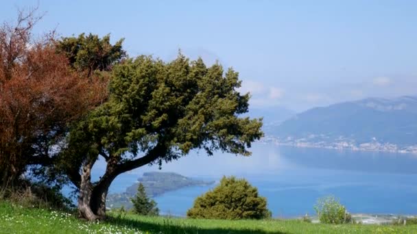 Η θέα από τα βουνά στο Μαυροβούνιο από Fort Gorazde. Kot — Αρχείο Βίντεο