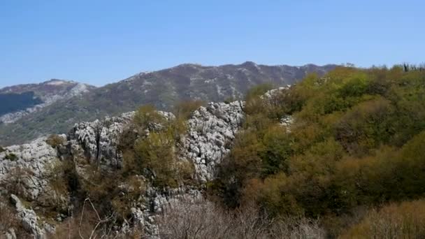 Montagna in giorno in Montenegro — Video Stock