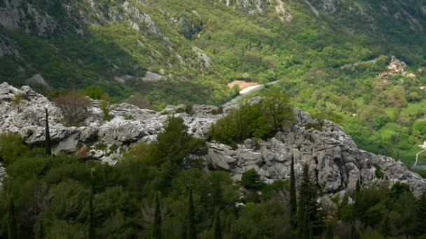 Montenegró a nap-hegy — Stock videók