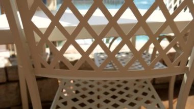 Sokakta kafeterya tablolarda. Sokak Cafe. Monten restoranlarda