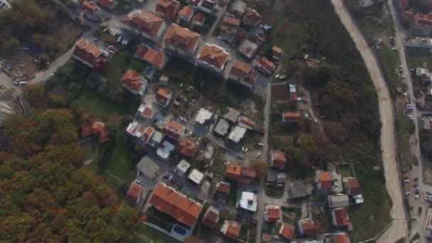 Budva, Montenegro, Ciudad Nueva, aérea — Vídeos de Stock
