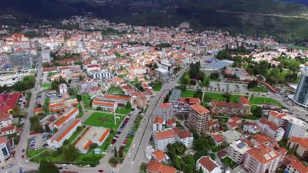 New Town, Budva, Montenegró-antenna — Stock videók