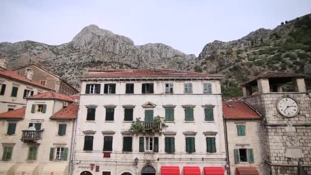 La Città Vecchia di Kotor. Strade della città in Montenegro — Video Stock