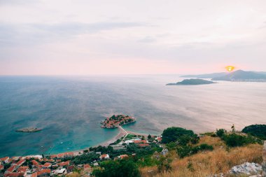 Sveti Stefan Adası, görünümü üzerinden Kilisesi, Sveti Sava,: s