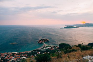 Sveti Stefan Adası, görünümü üzerinden Kilisesi, Sveti Sava,: s