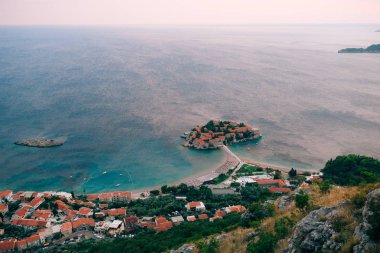 Sveti Stefan Adası, görünümü üzerinden Kilisesi, Sveti Sava,: s